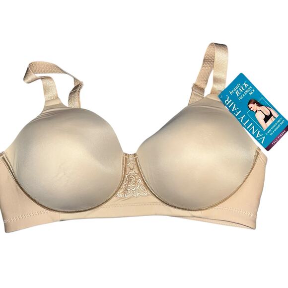 Vanity Fair Beauty Back Full Figure Wireless Underwire Bra 71380 Nude 36C NWT - Picture 1 of 4